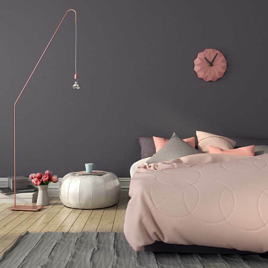 sivé ružové nápady na spanie do spálne