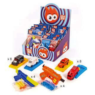 Žaislas, rinkinys: gelinis kulkosvaidis, minkštas kulkų pistoletas, paleidimo transportas