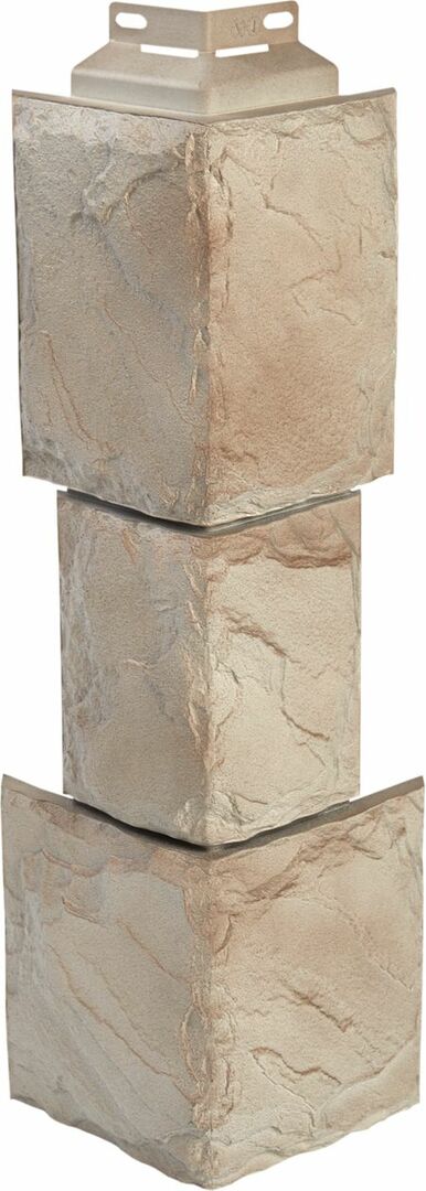 Angolo esterno Fineber Stone grezzo rivestito di colore bianco