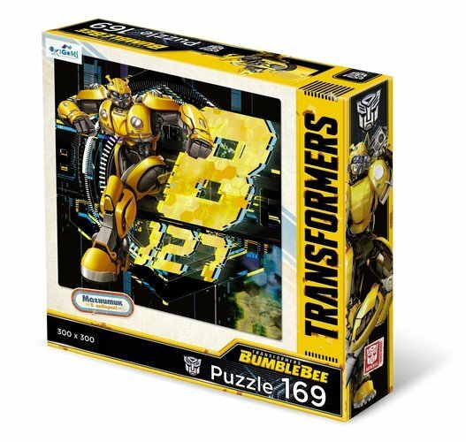 Puzzle ORIGAMI 169el 30 * 30cm Transformers Bumblebee. Gul Scout + magnet 04603