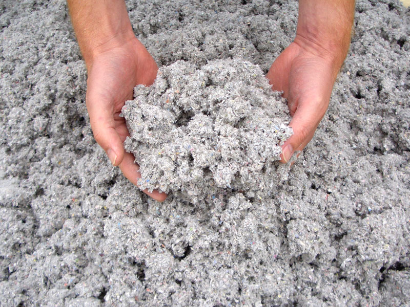 A good basis is fluff pulp, of which ecowool is made for insulation