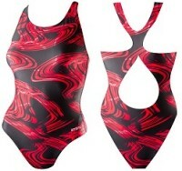 Swimsuit female Atemi SW9 14 (racer), with a cutout, print, size 46