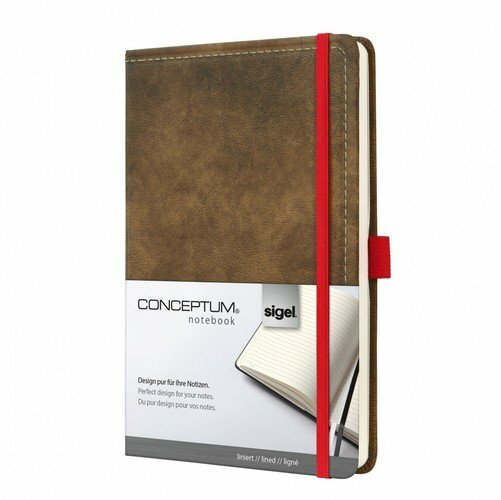 Notepad A5, 194 pages CONCEPTUM Vintage, hard cover, brown, ruled