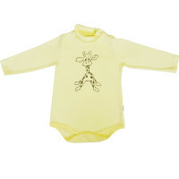 Turtleneck bodysuit with print Giraffe (color: yellow), size 20, height 62 cm