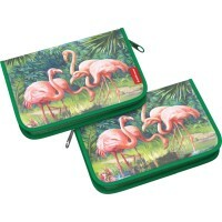 Étui à crayons Flamingo plastique, 135x205x30 mm