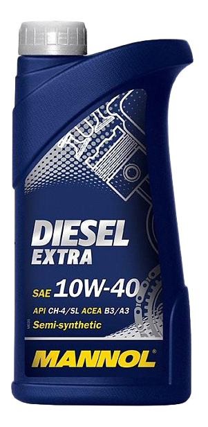 Mannol Diesel Extra 10W / 40 moottoriöljy dieselmoottoreihin, 1 l, puolisynteettinen