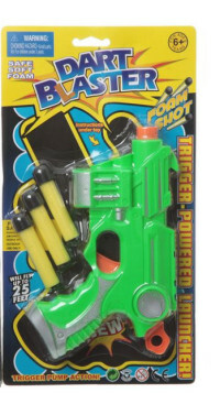 Fegyver robbantó Dart Blaster, puha golyók, zöld