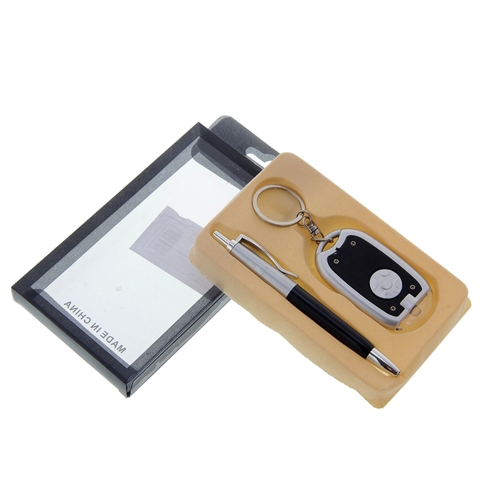 Gift set 2 in 1 Necessary: ​​pen, keychain with flashlight