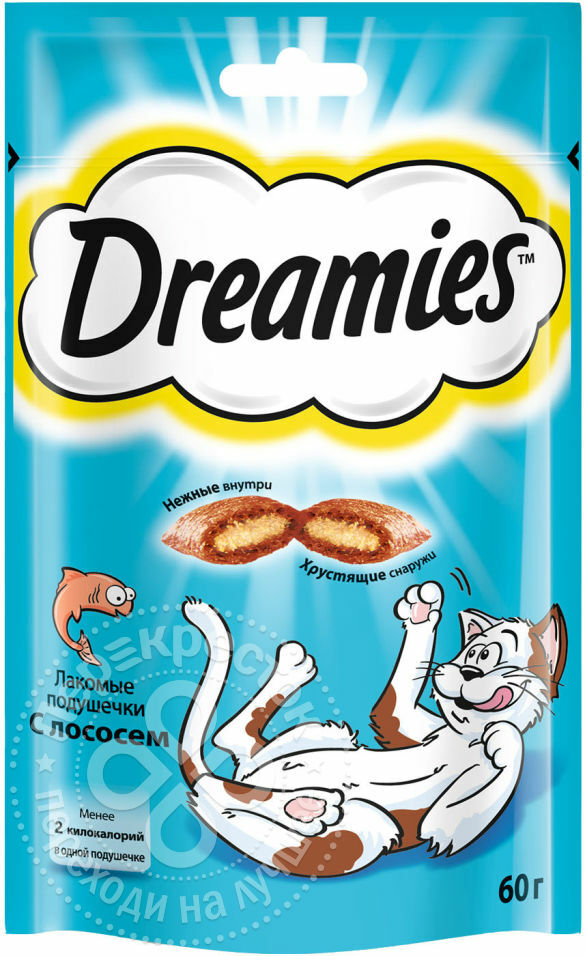 Guloseima para gatos Dreamies com salmão 60g