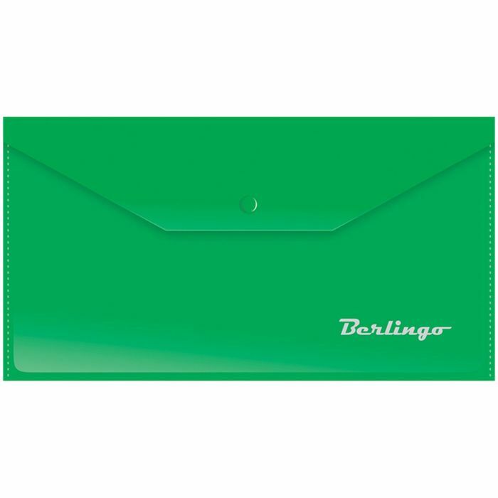 Briefumschlagmappe mit Druckknopf C6, 180 Mikron, grün