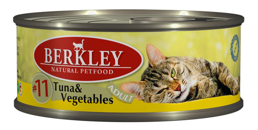Dosenfutter für Katzen Berkley Adult Cat Menu, Thunfisch, Gemüse, 100g