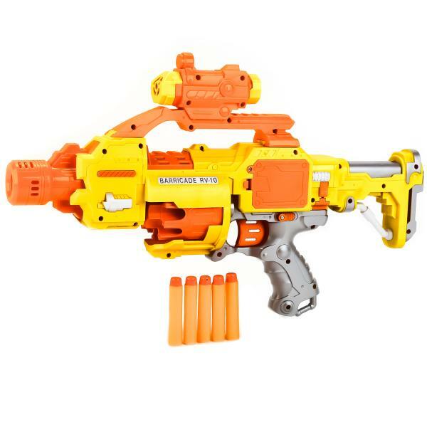 Pistola infantil Blaster Shoot som a bateria + balas suaves em ventosas