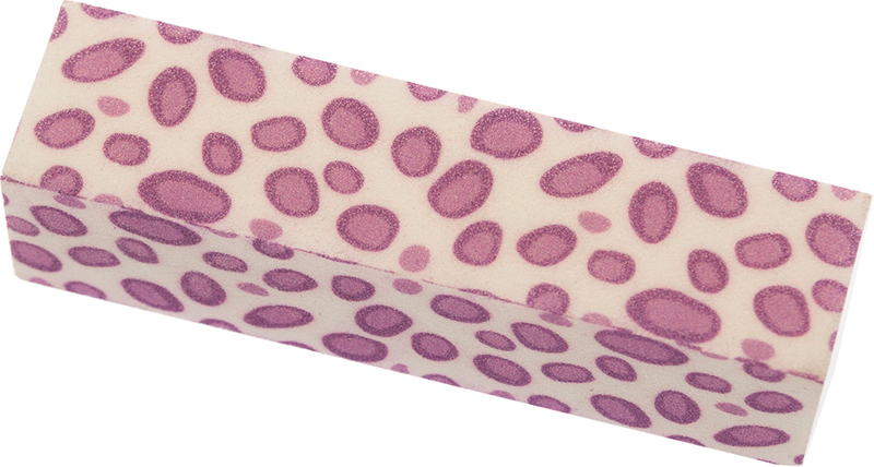 Šlifavimo blokas „Wildlife“, violetinis gepardas, 120/180 grūdėtumas 9,5x2,5x2,5 cm