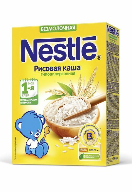 Mingau Nestlé sem leite em pó arroz enriquecido com bifidobactérias de crescimento rápido, 200 g Nestlé