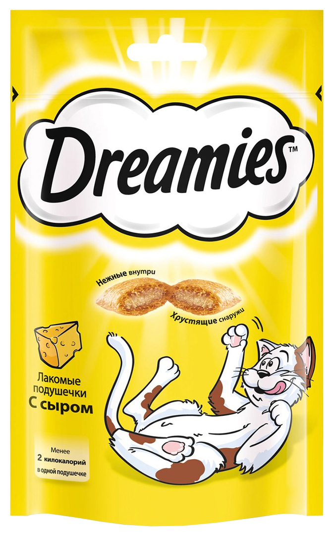 Guloseima Dreamies para gatos adultos com 140g de queijo