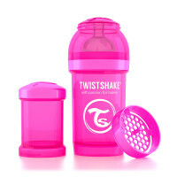 Twistshake koolikutevastane söötmispudel roosa (Crazymonkey) 180 ml