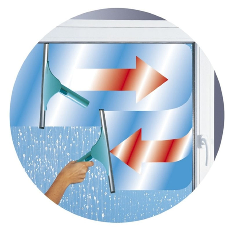 Børste til rengøring af vinduer med elastikbånd, 28 cm, Leifheit SLIDER M