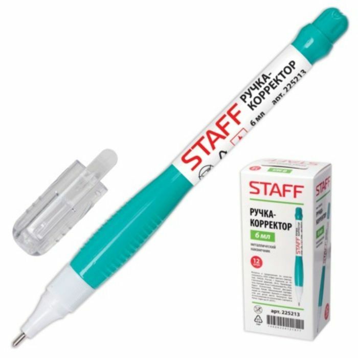STAFF ekonomiskais korektoru pildspalva, 6 ml, metāla uzgalis