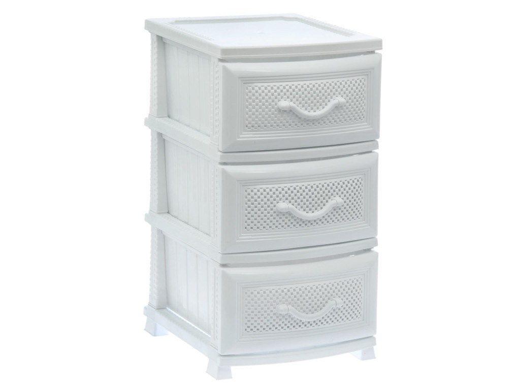 Commode Rossplast Dolphin 3 niveaux Blanc