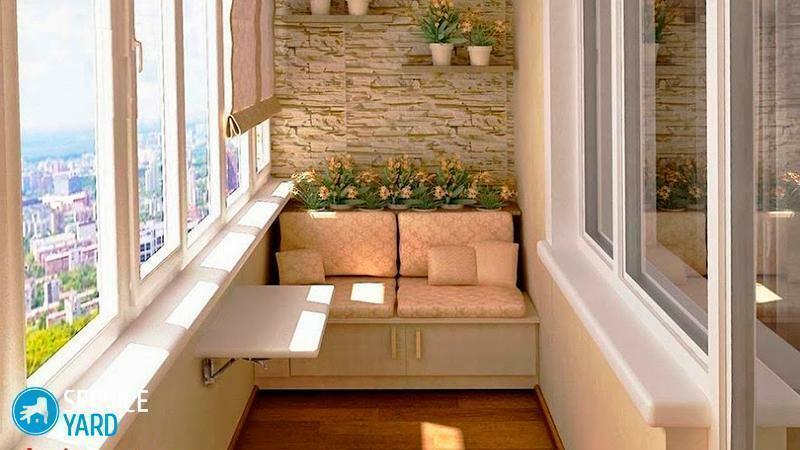 Sofa on the loggia with your own hands