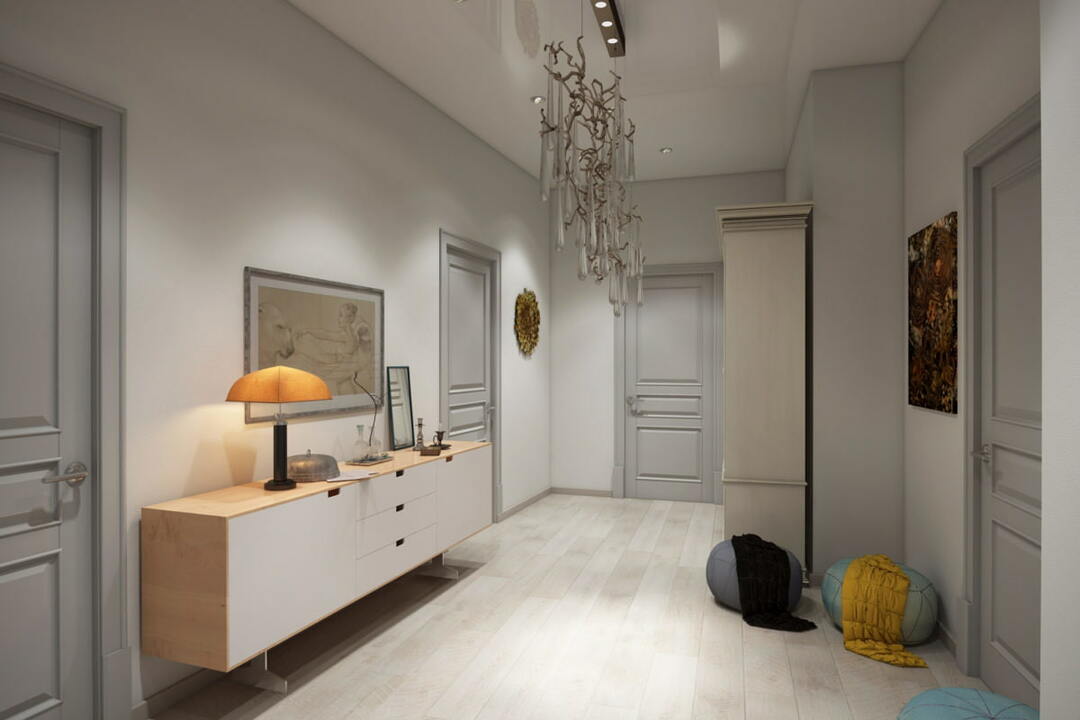 Gray doors in the interior of the apartment: interior openings real photos
