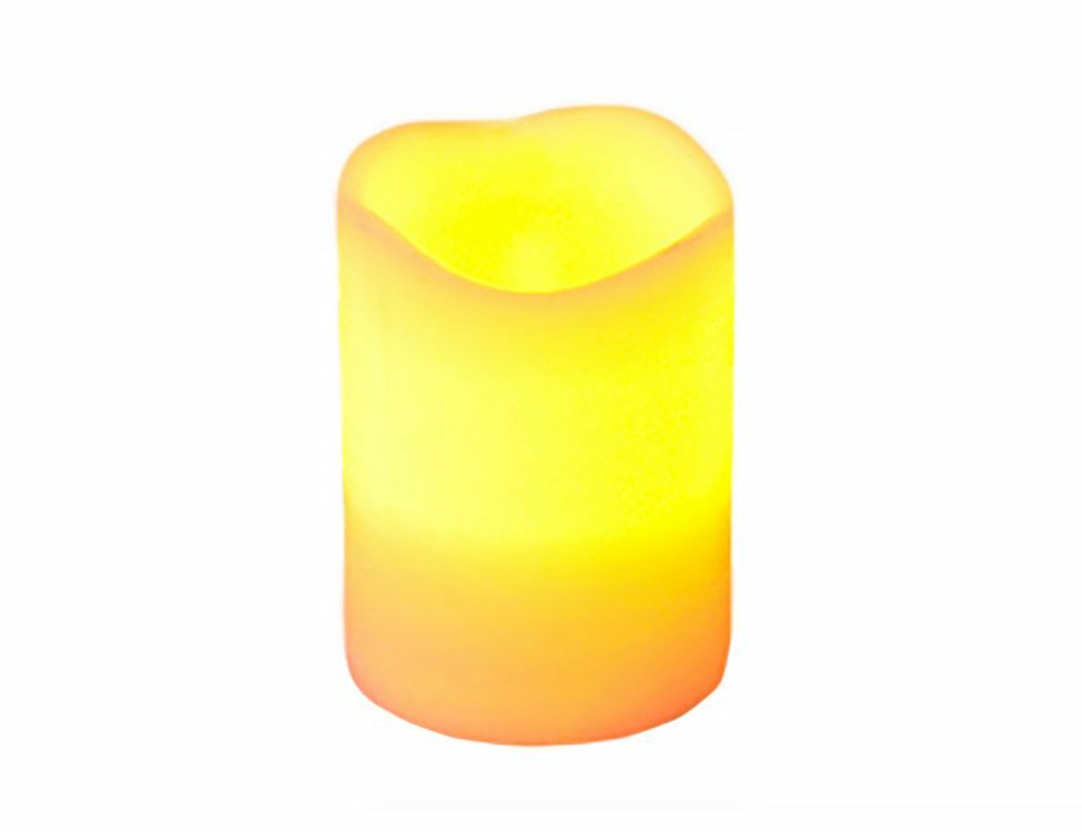 Cera de vela para lâmpada de 10 * 7,5 cm em creme com baterias 372652