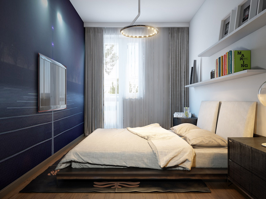 Mažo miegamojo dizainas +100 interjero nuotraukų: išdėstymo idėjos