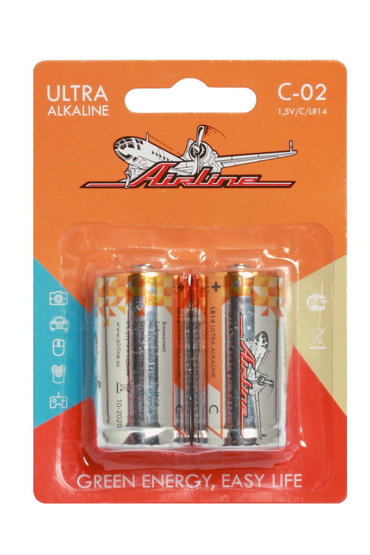 Batteri LR14 / C alkaliskt (AIRLINE) (2st) C-02