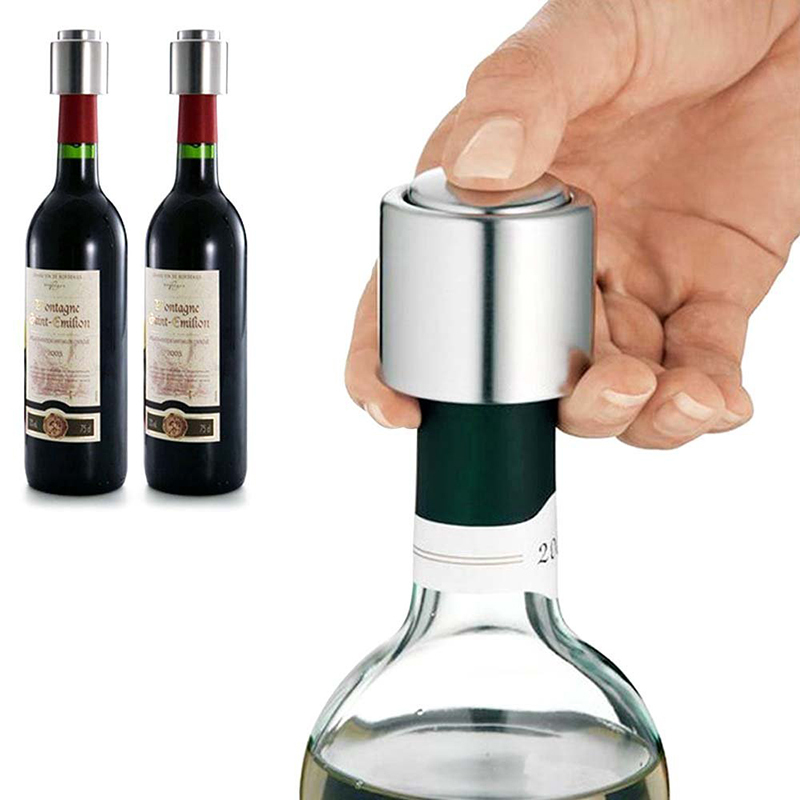Rostfritt stål vakuumförslutna vinflaskor Stoppkonserver Pump Sealer Bar Stopper Håll ditt bästa W