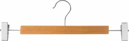 Trouser hanger with clips Spaceo 130x350x12 mm, wood