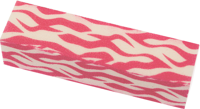 Šlifavimo blokas „Wildlife“, rožinis tigras, 120/180 grūdėtumas 9,5x2,5x2,5 cm