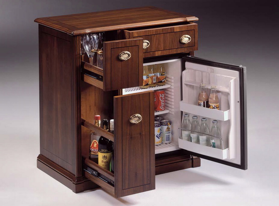 Réfrigérateur dans le couloir: options comment se cacher, photo d'idées de conception de pièce