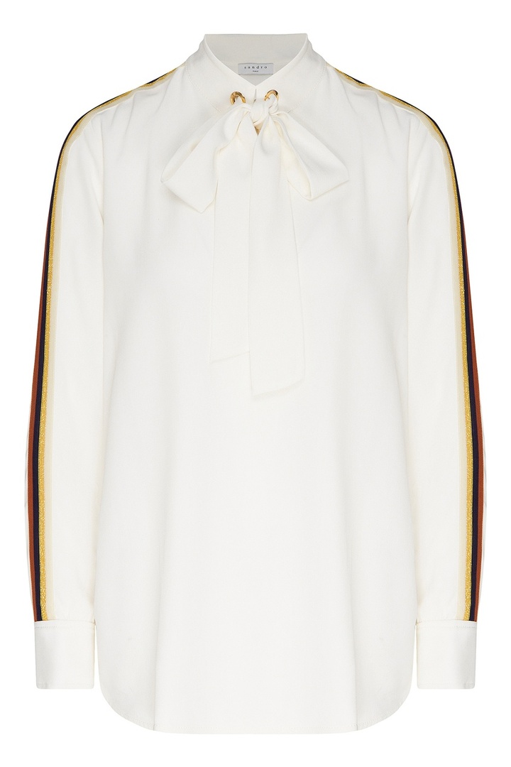 Witte blouse met strik: prijzen vanaf $ 544 goedkoop kopen in de online winkel