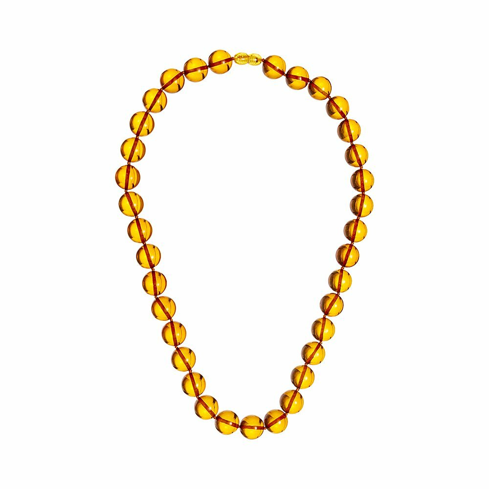 Amber beads shape big ball: prices from 2 835 ₽ buy inexpensively in the online store