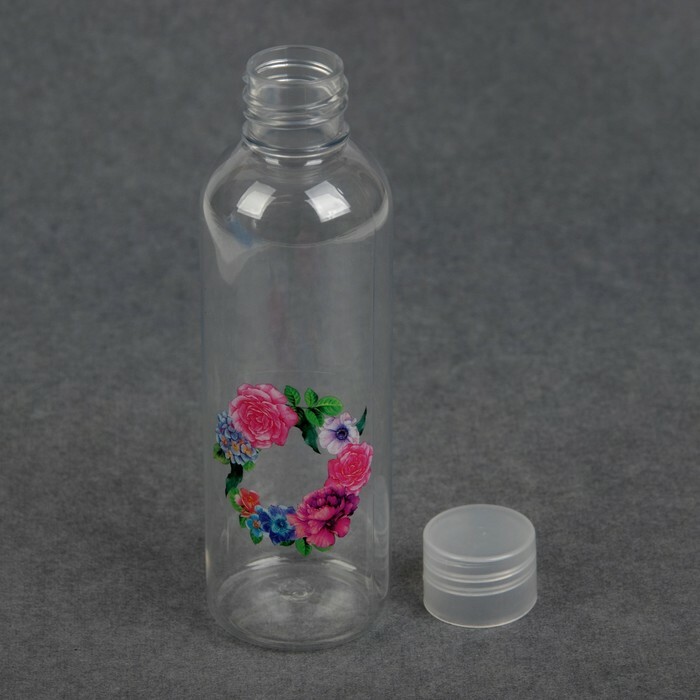 Saklama şişesi " Çiçekler", 85 ml, şeffaf renk