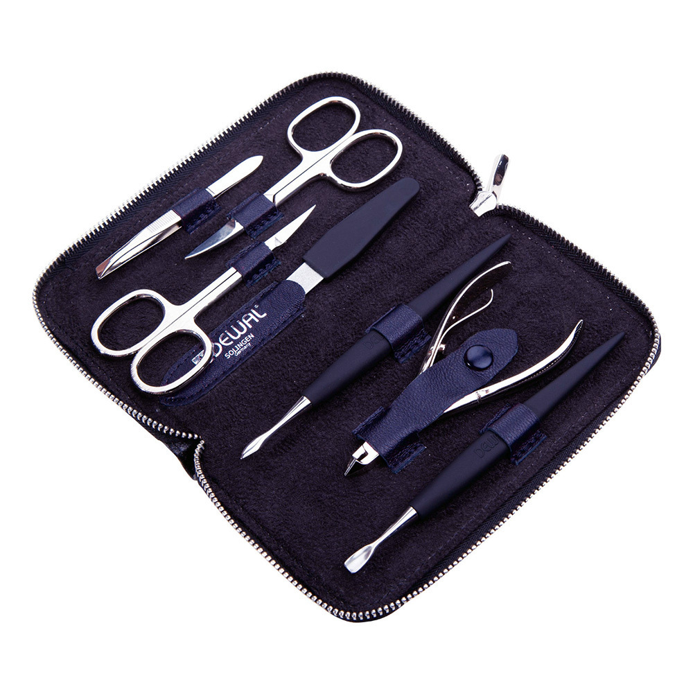 Dewal Manicure Set 7-Piece Purple Leather Case 510VL