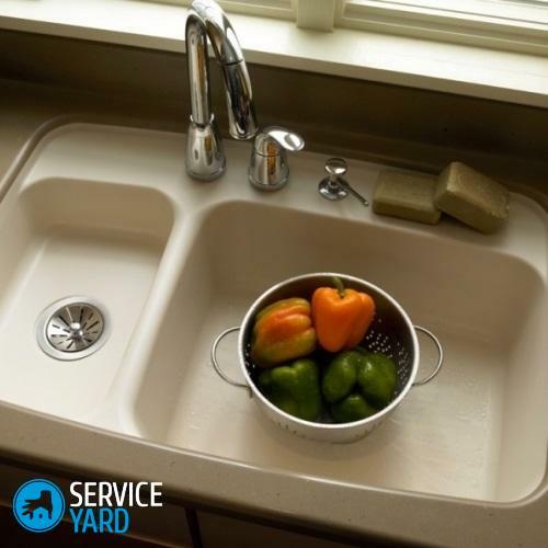 How to clean a sink from an artificial stone in the kitchen?