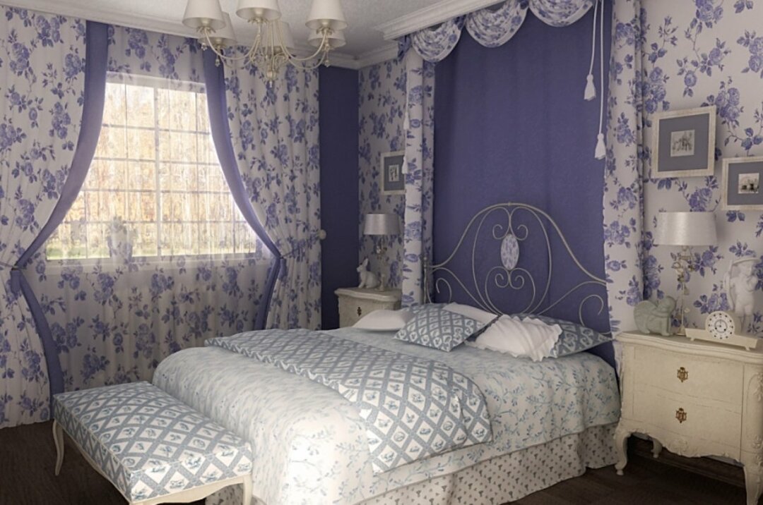 Purple room: a combination of colors in the interior of the hallway and nursery with a photo