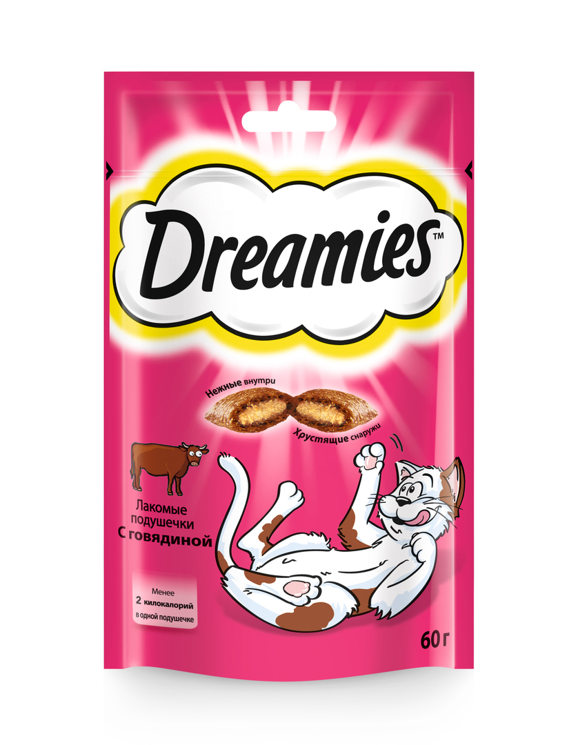 Dreamies -herkku aikuisille kissoille naudanlihalla, 60 g