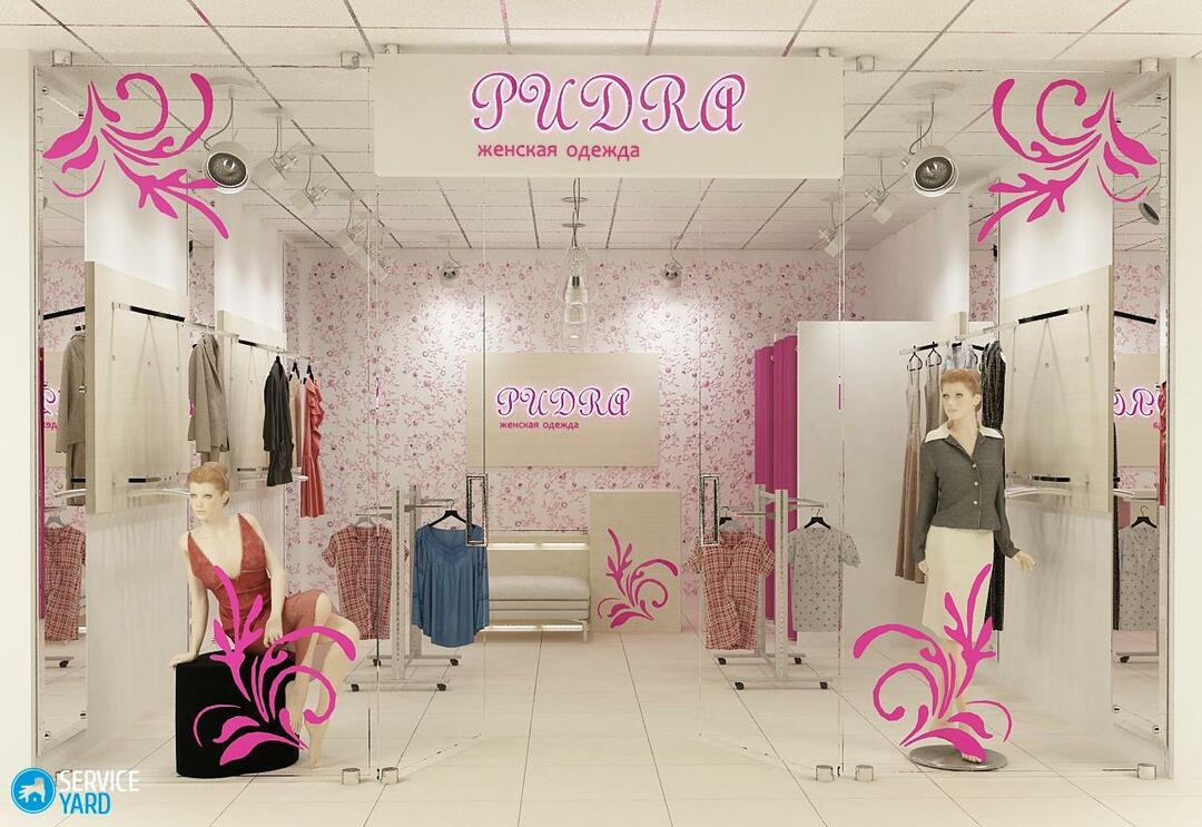 Design von Damenbekleidungsgeschäft