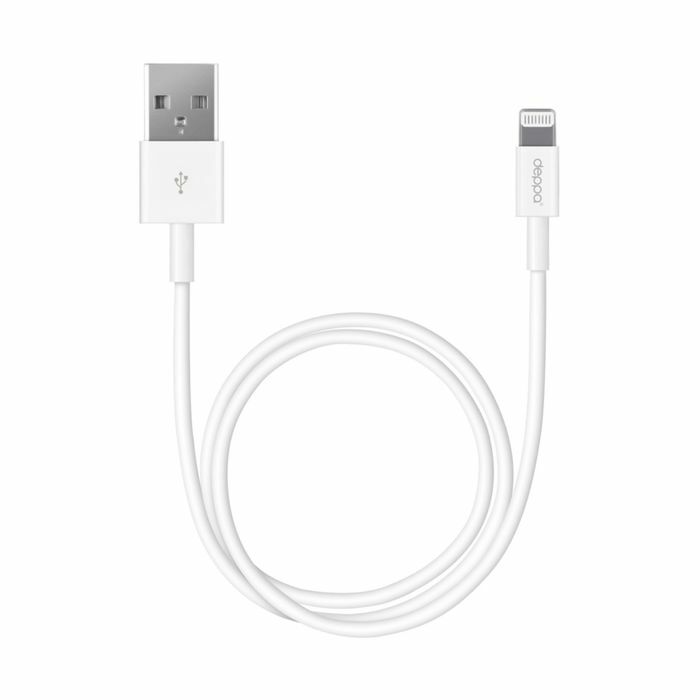 Kábel Deppa (72223) Apple 8 tűs, iPhone 5/6/7, fehér, 2 m