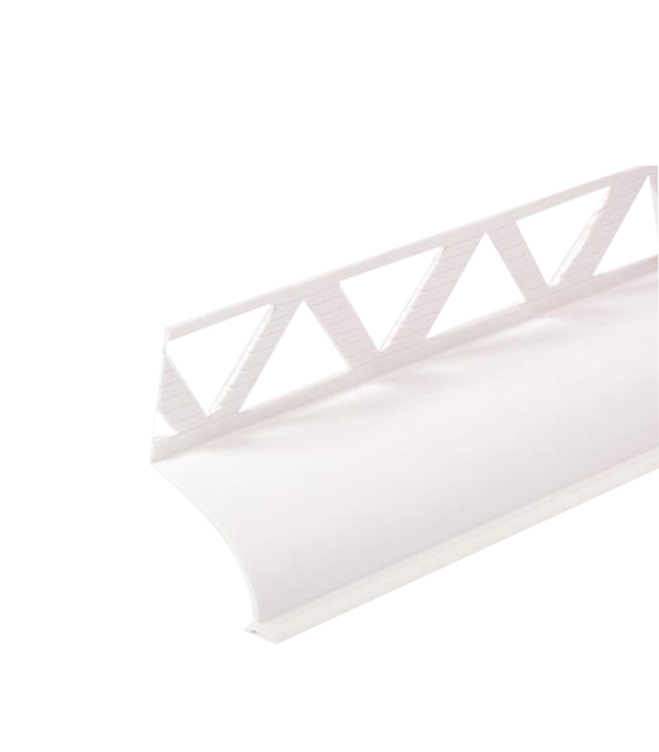 PVC rand voor baden 32x28x1800mm wit met zachte rand en perforatie