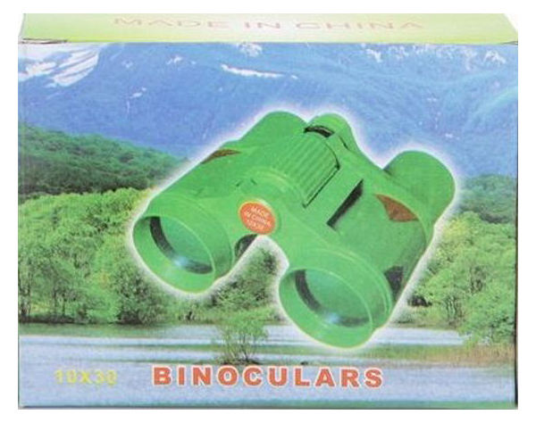 Toy binoculars in a case