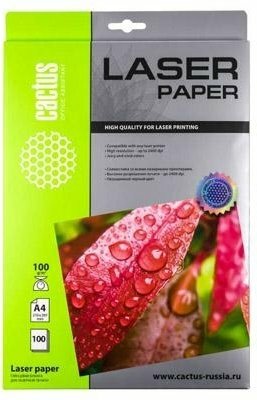 Papir Cactus CS-LPA4100100 A4 / 100g / m2 / 100L. blank laser
