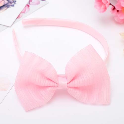 Hair band Clever double bow, pink