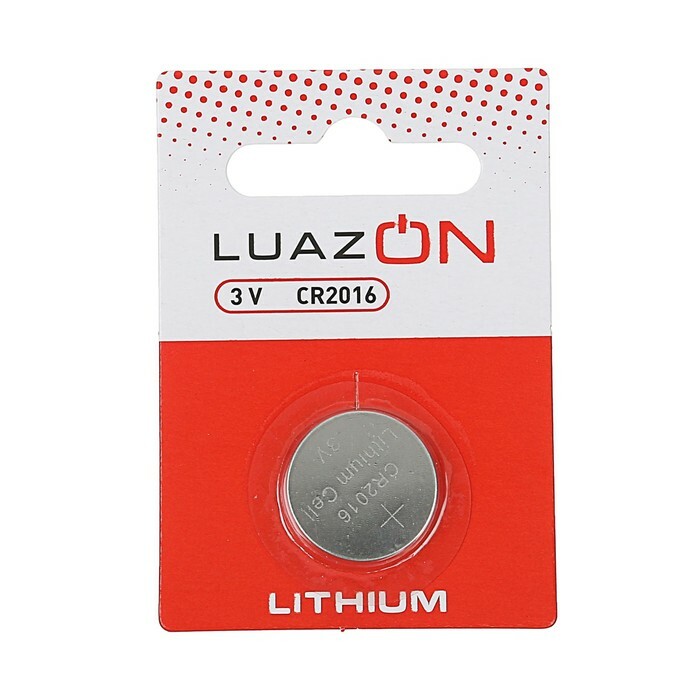 סוללת ליתיום Luazon, CR2016, שלפוחית, 1 יחידה.