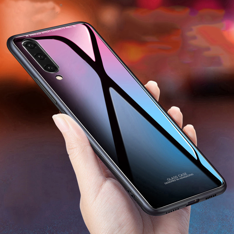  Capa protetora de TPU de vidro temperado à prova de choque para Samsung Galaxy A70 2019