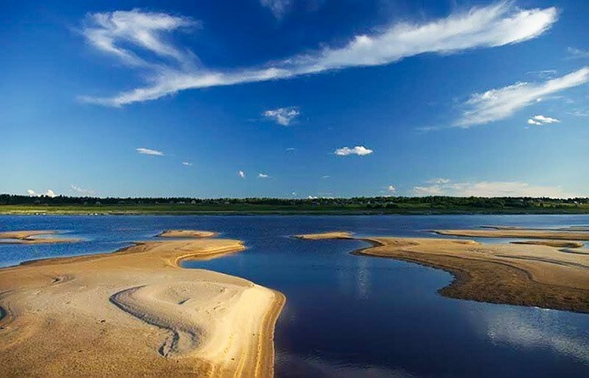 De mest fullströmmande floderna i Ryssland