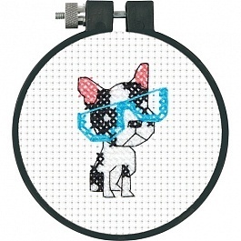 Dimensions embroidery kit art. DMS-72-74552 Smart doggie d7,5 cm