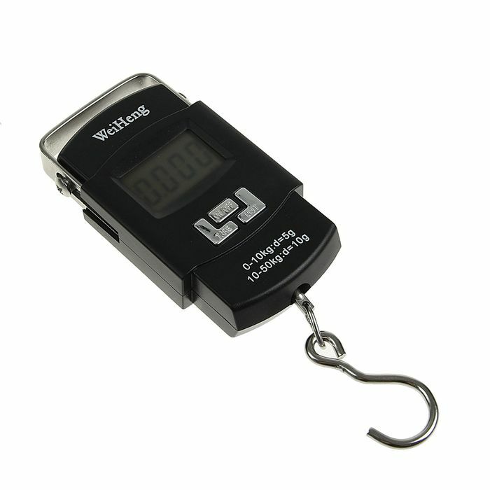 Electronic scales steelyard up to 50 kg, black